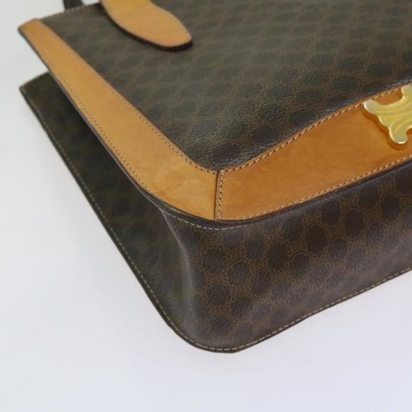 CELINE Macadam Canvas Hand Bag PVC Brown Auth 69735 - Picture 14 of 16
